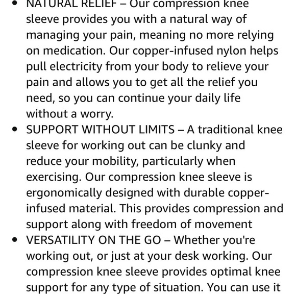 CopperJoint Knee Compression Sleeve Knee Support for Women & Men - Picture 10 of 11